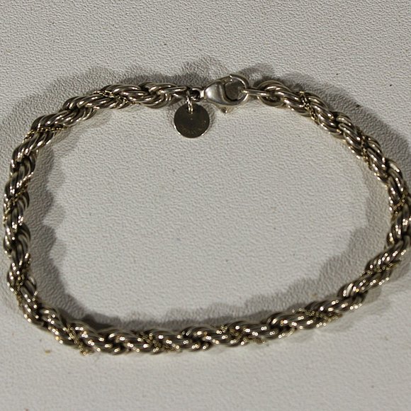 Tiffany & Co. Twisted Rope Bracelet in 18K Yellow Gold  Tiffany & Co. 18k Yellow Gold & Silver 925 Rope Bracelet 7”